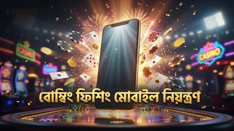 বোম্বিং ফিশিং গেমে মোবাইল নিয়ন্ত্রণ সহজ ও দ্রুত।